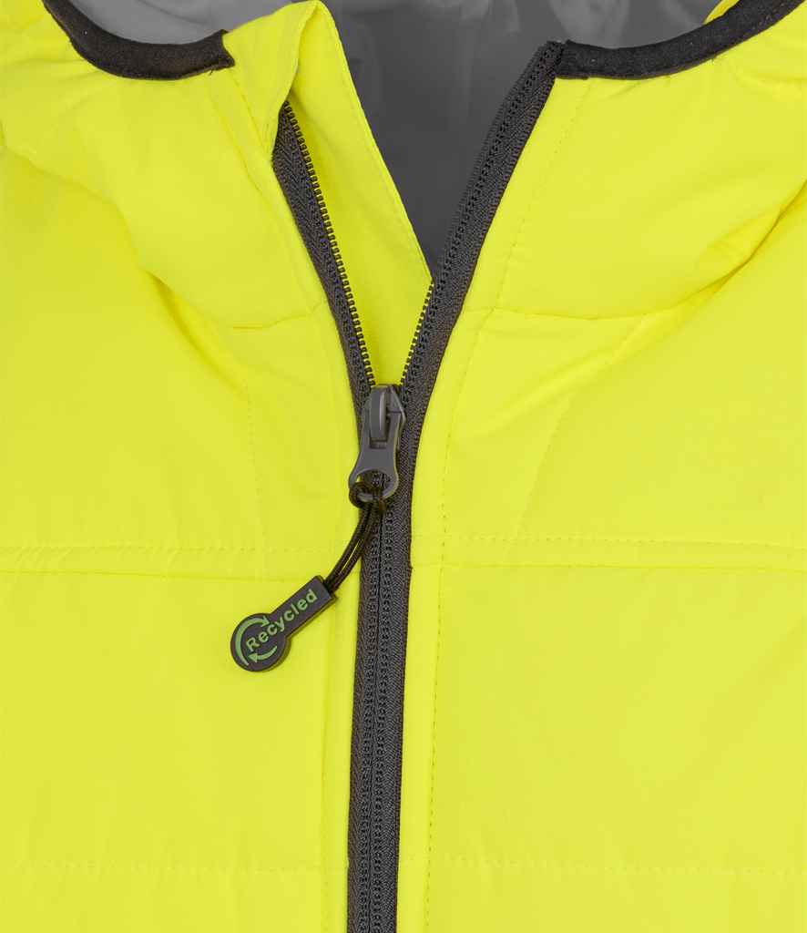 Result Genuine Recycled Ripstop Padded Safety Jacket | Fluorescent Yellow - Lancashire Teamwear