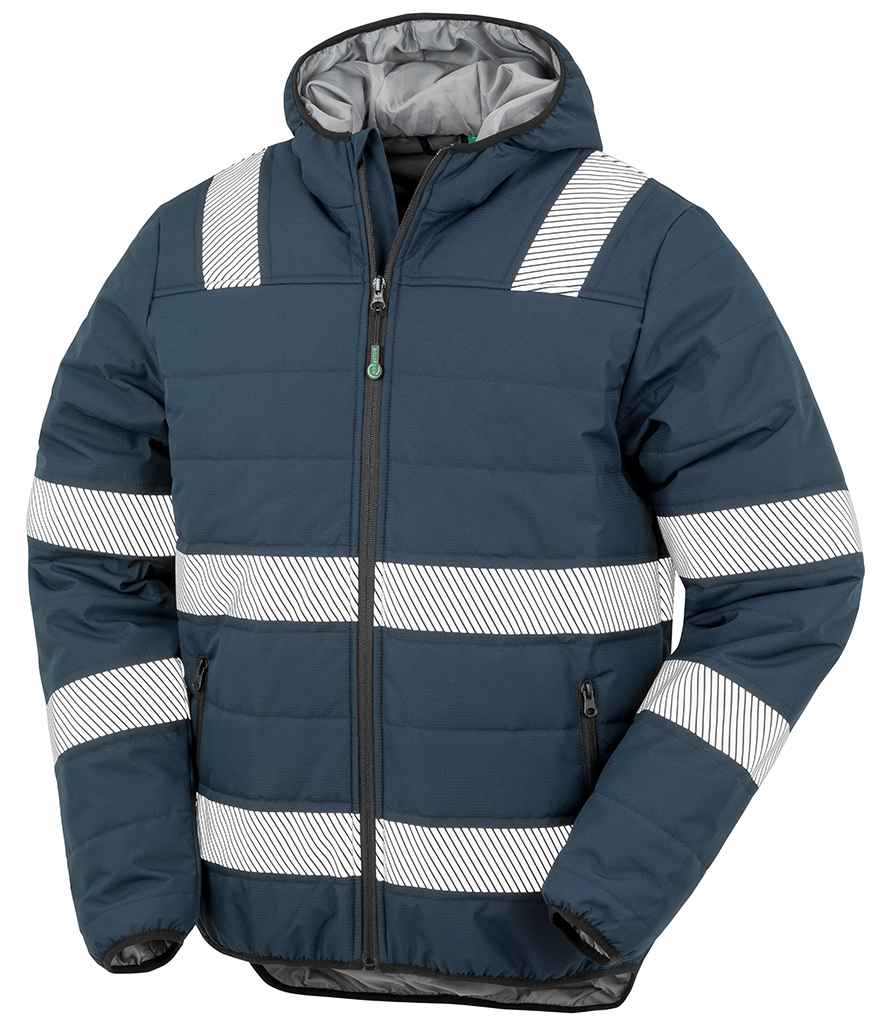 Result Genuine Recycled Ripstop Padded Safety Jacket | Navy - Lancashire Teamwear