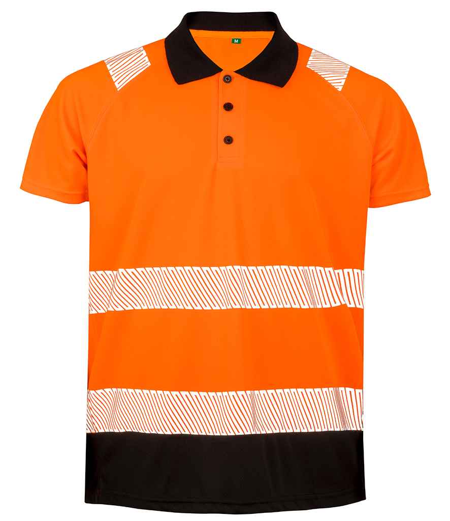 Result Genuine Recycled Safety Polo Shirt | Fluorescent Orange - Lancashire Teamwear