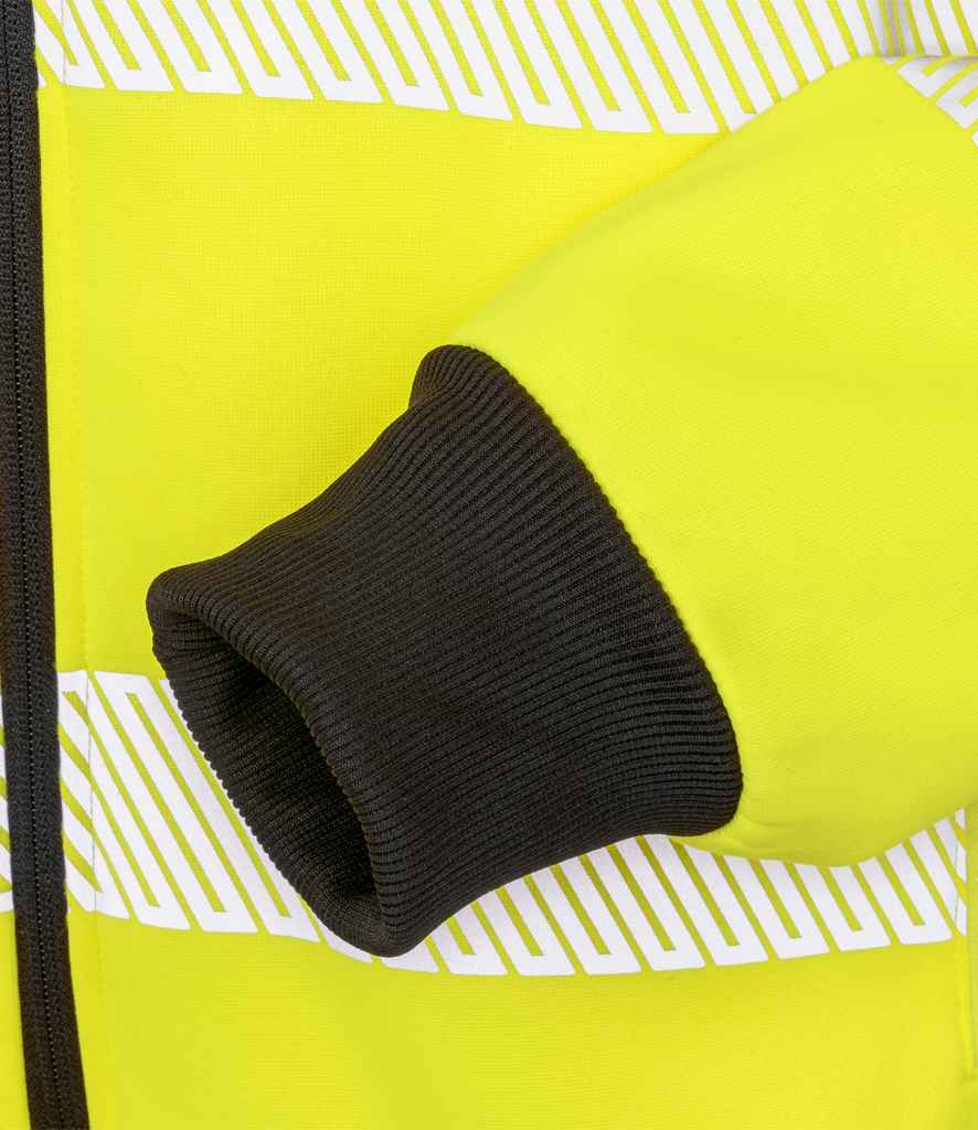 Result Genuine Recycled Safety Zip Hoodie | Fluorescent Yellow - Lancashire Teamwear