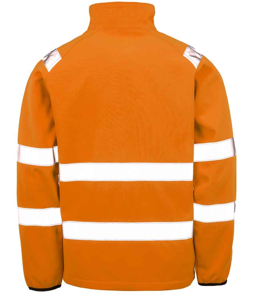 Result Genuine Recycled Printable Safety Soft Shell Jacket | Fluorescent Orange - Lancashire Teamwear