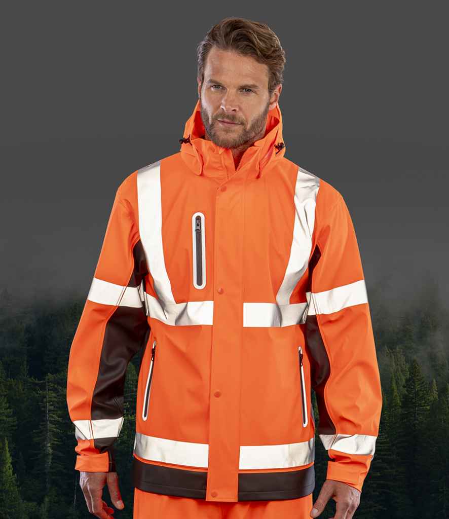 Result Recycled Heavy Duty Prism PU Safe and Dry Jacket | Fluorescent Orange/Black - Result Genuine Recycled - Lancashire ...