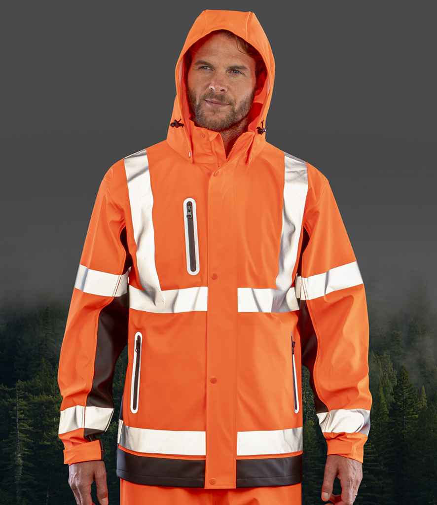 Result Recycled Heavy Duty Prism PU Safe and Dry Jacket | Fluorescent Orange/Black - Result Genuine Recycled - Lancashire ...
