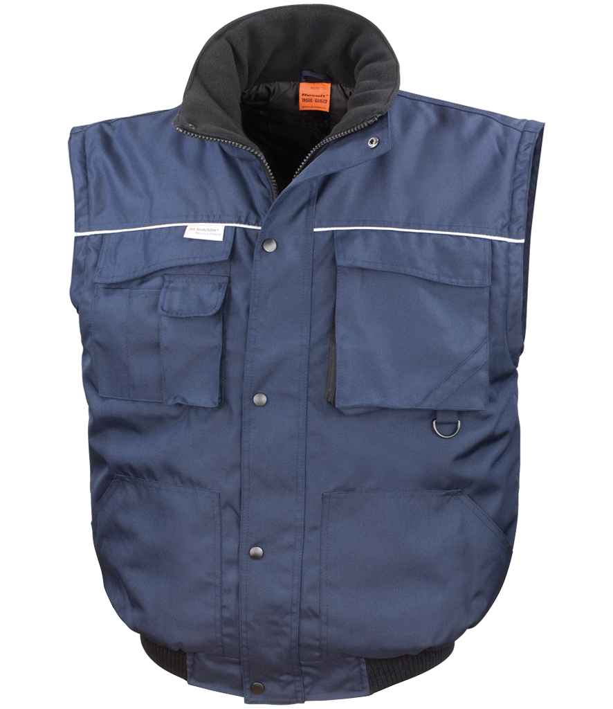 Result Work-Guard Zip Sleeve Heavy Duty Jacket | Navy/Navy - Lancashire Teamwear