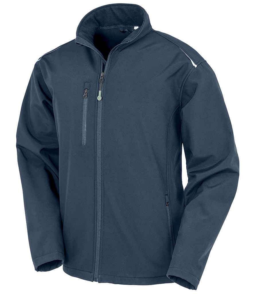 Result Genuine Recycled Three Layer Printable Soft Shell Jacket Navy