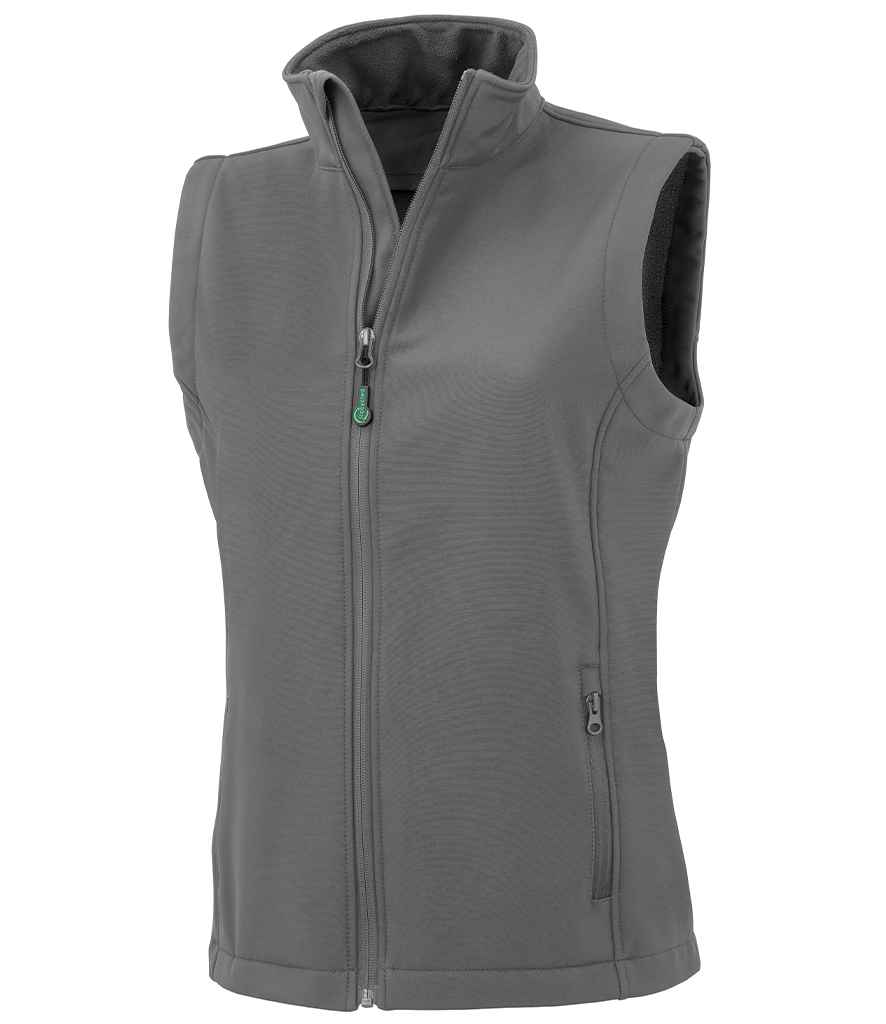Result Genuine Recycled Ladies Printable Soft Shell Bodywarmer Workguard Grey