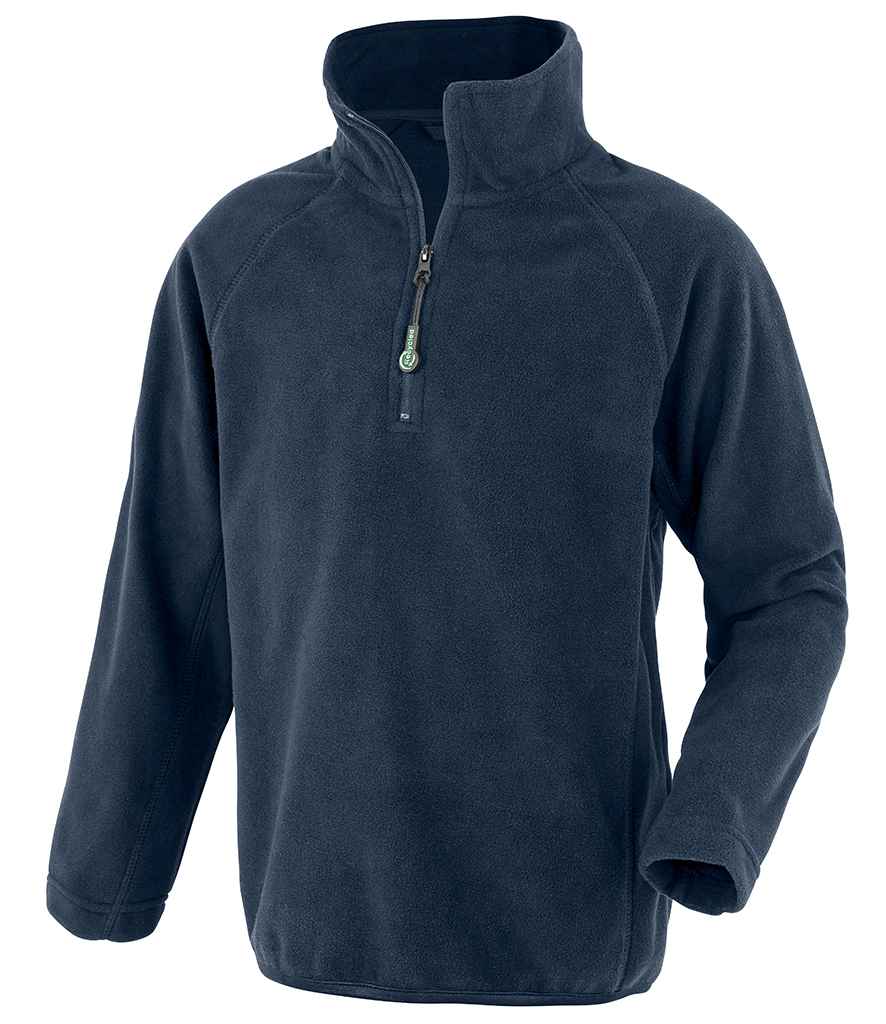 Result Genuine Recycled Kids Zip Neck Micro Fleece Navy