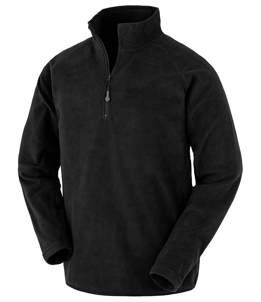 Result Genuine Recycled Zip Neck Micro Fleece Black