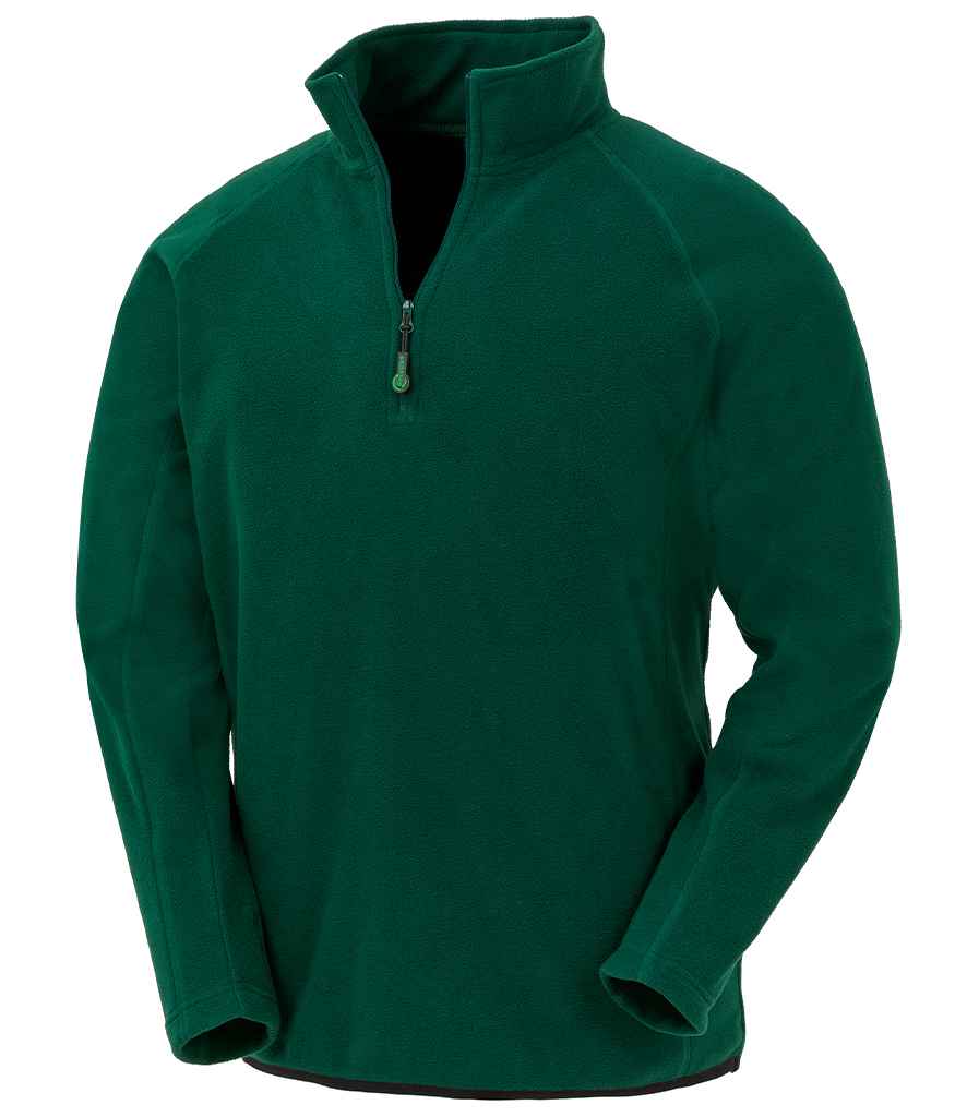Result Genuine Recycled Zip Neck Micro Fleece Forest Green