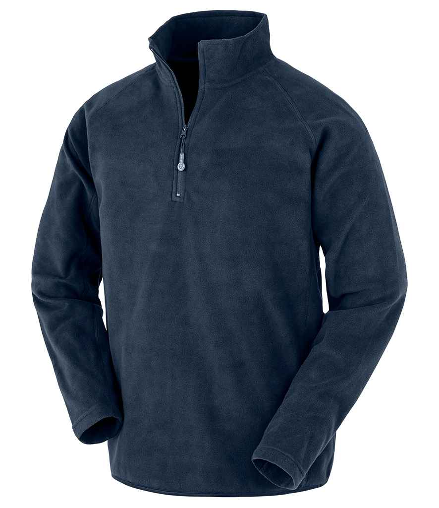 Result Genuine Recycled Zip Neck Micro Fleece Navy
