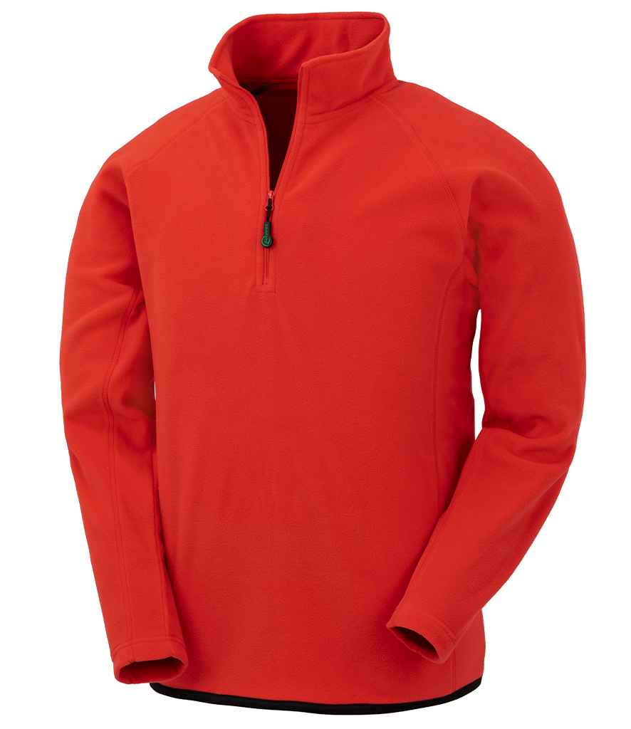Result Genuine Recycled Zip Neck Micro Fleece Red