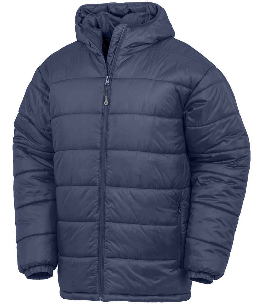 Result Genuine Recycled Hooded Padded Parka Jacket Navy