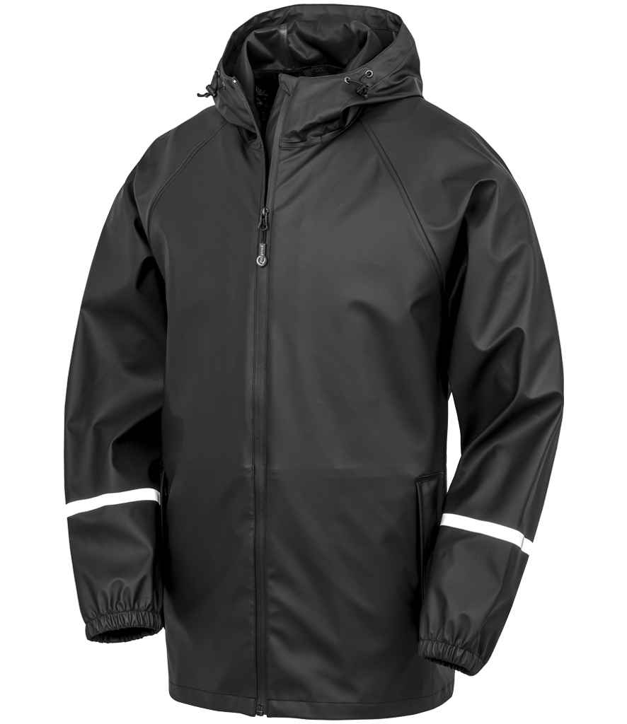 Result Recycled Prism PU Waterproof Jacket Black
