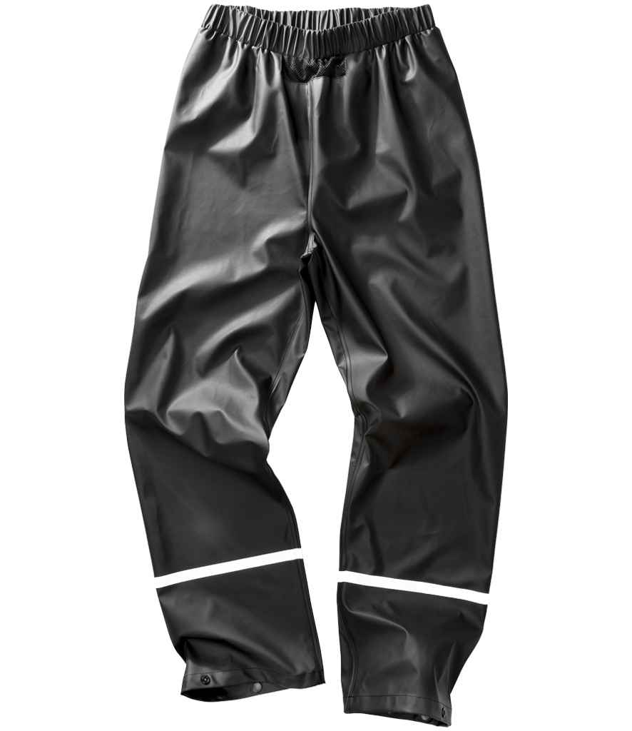 Result Recycled Prism PU Waterproof Trousers Black
