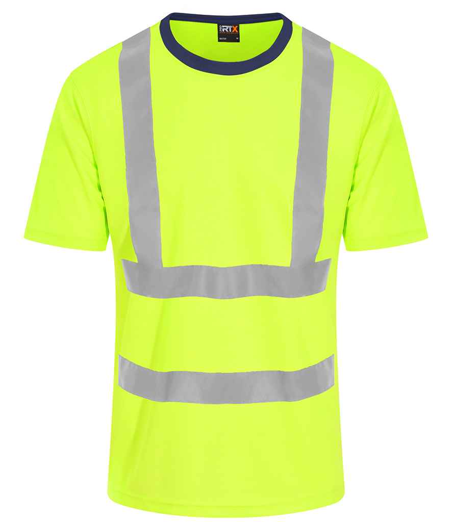 Pro RTX High Visibility T-Shirt Yellow/Navy