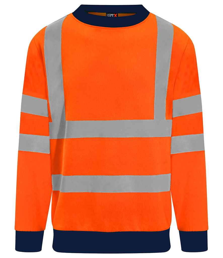 Pro RTX High Visibility Two Tone Sweatshirt Orange/Navy