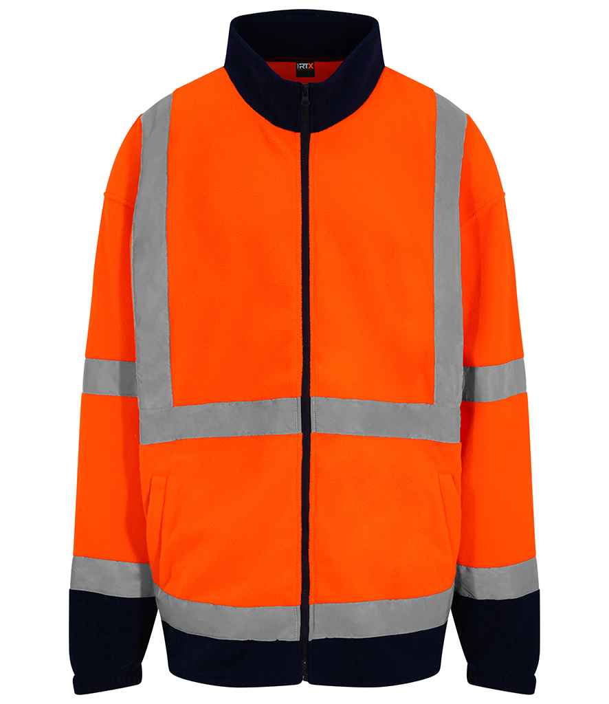 Pro RTX High Visibility Fleece Jacket Orange/Navy