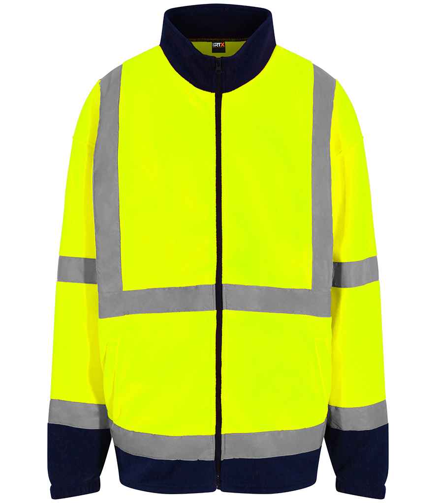 Pro RTX High Visibility Fleece Jacket Yellow/Navy