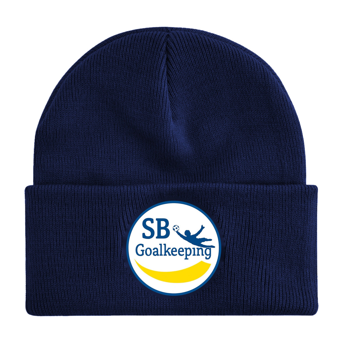 SB Goalkeeping beanie in Navy with embroidered badge on the cuff