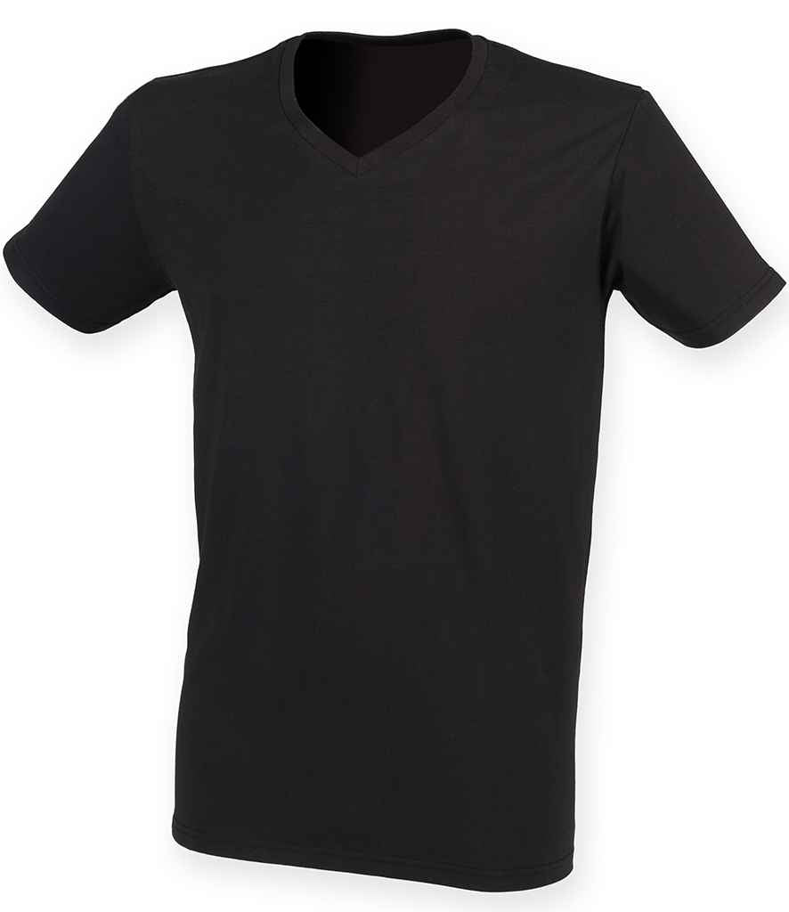 SF Clothing Feel Good Stretch V Neck T-Shirt Black