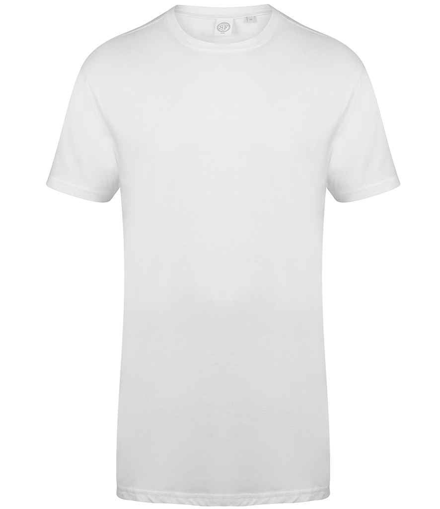 SF Clothing Longline Dipped Hem T-Shirt White