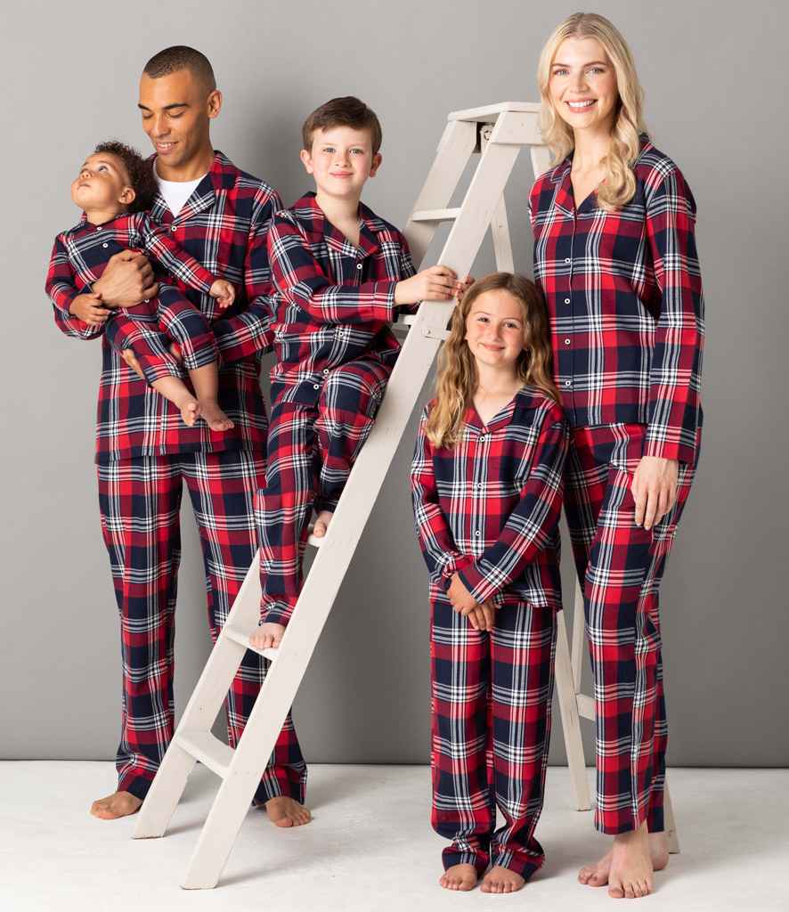 SF Clothing Tartan Lounge Set | Red/Navy Pyjamas - Lancashire Teamwear