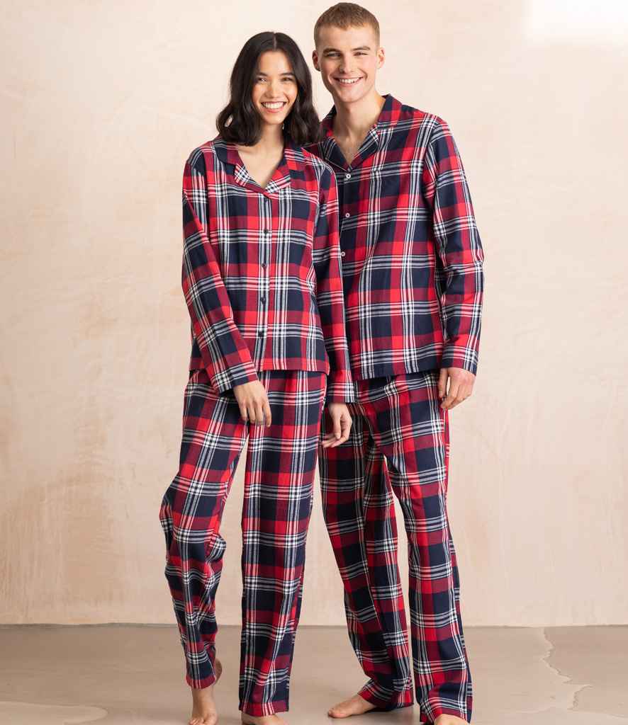 SF Clothing Tartan Lounge Set | Red/Navy Pyjamas - Lancashire Teamwear