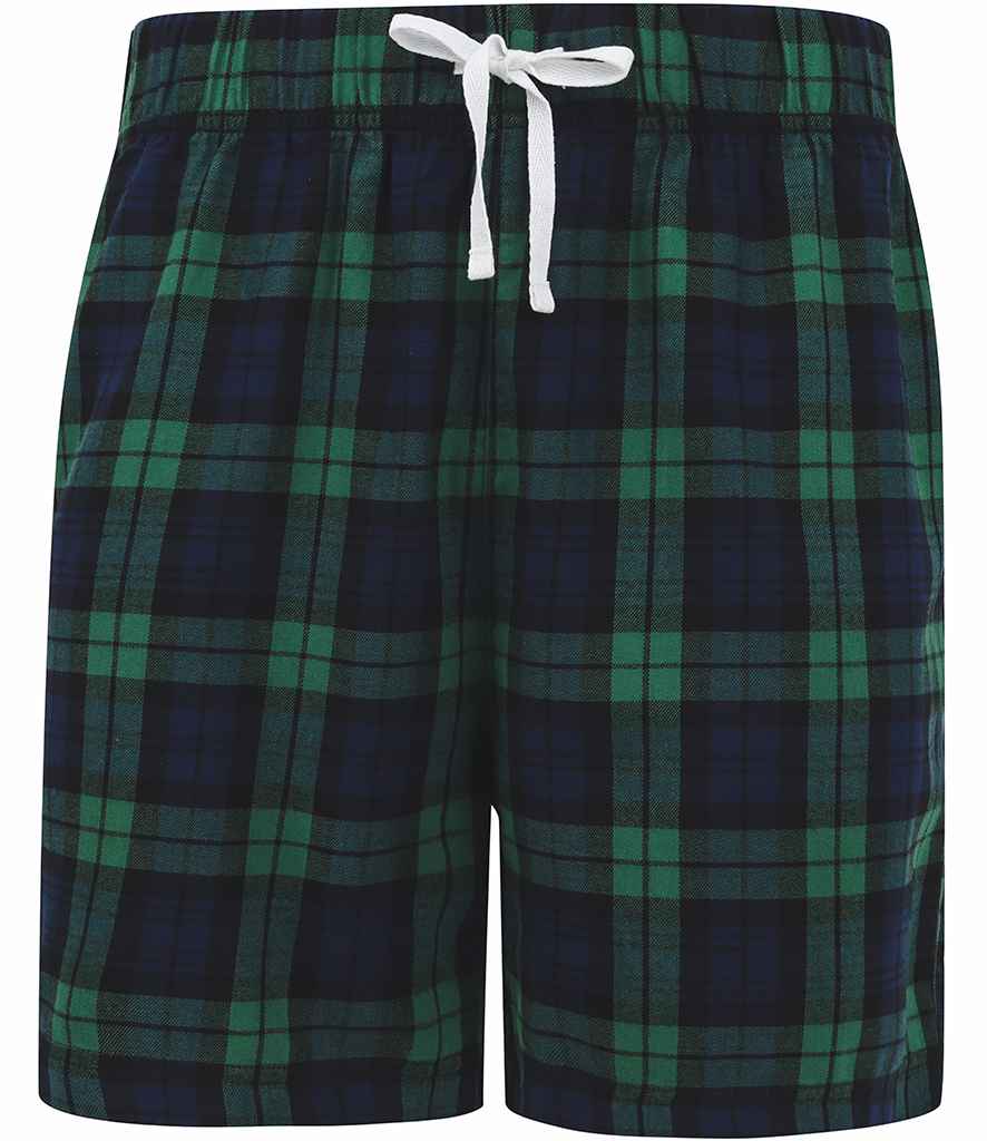 SF Clothing Tartan Lounge Shorts Navy/Green