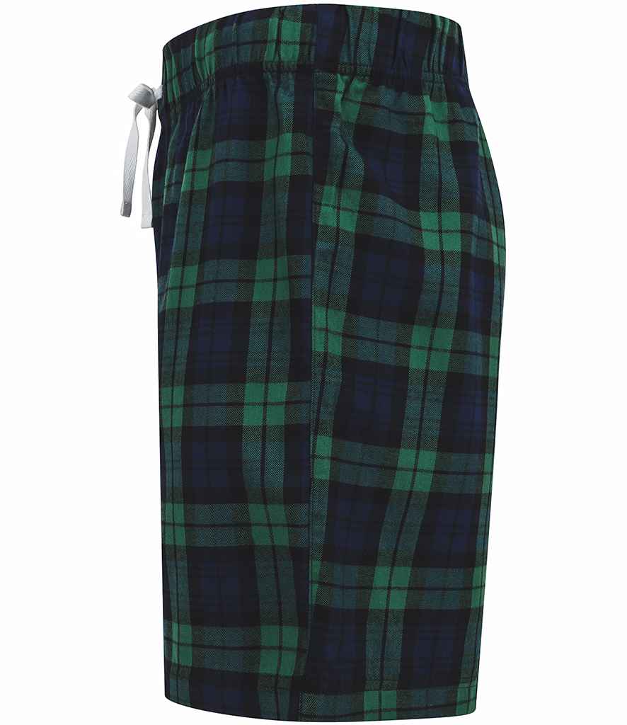 SF Clothing Tartan Lounge Shorts | Navy/Green - Lancashire Teamwear