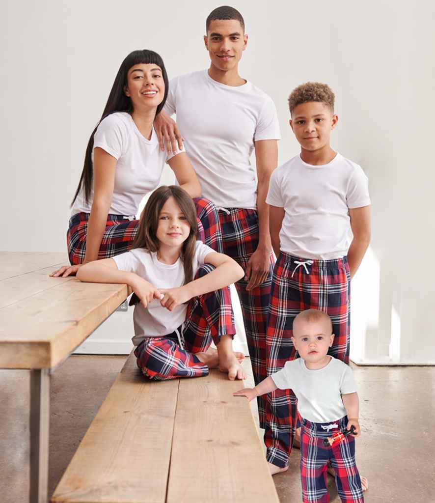 SF Clothing Tartan Lounge Pants | Red/Navy Trousers - Lancashire Teamwear