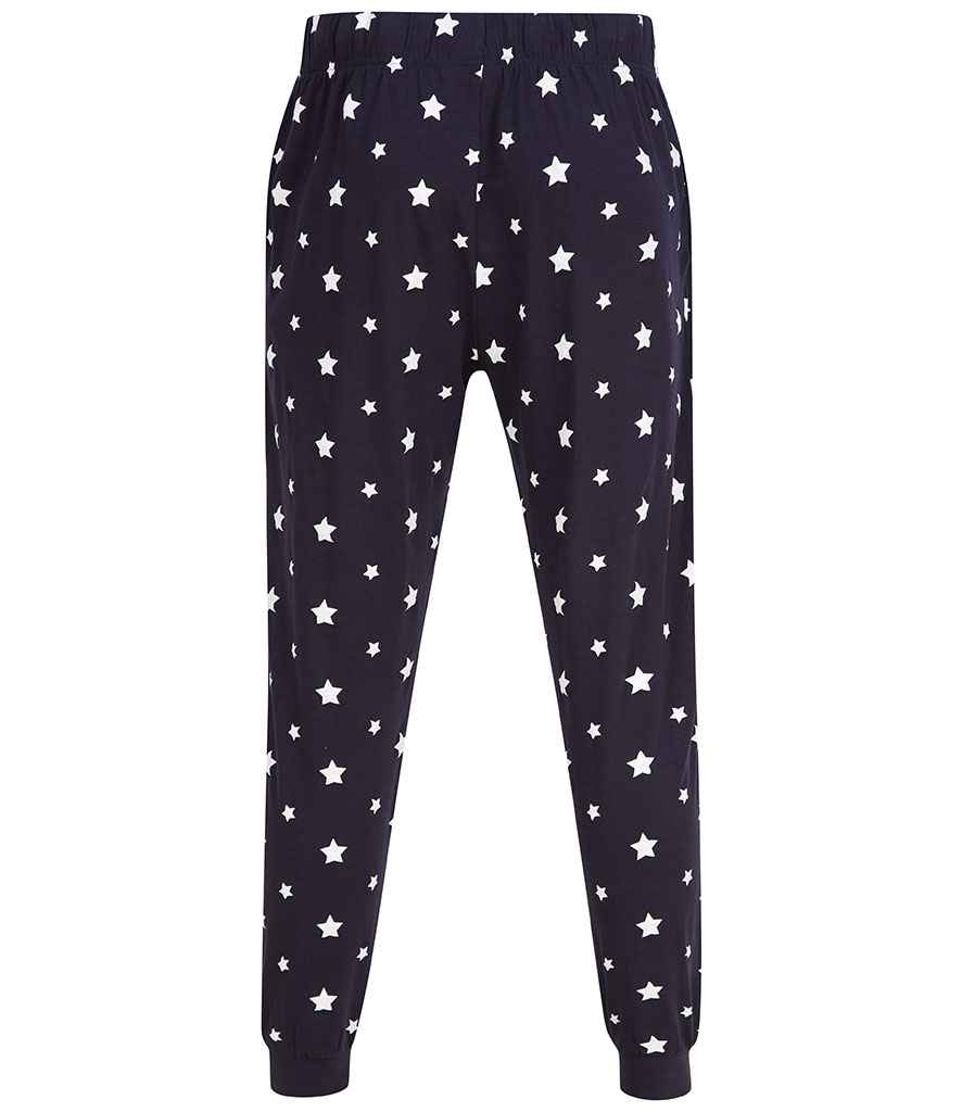 SF Clothing Unisex Cuffed Lounge Pants | Navy/White Stars Trousers - Lancashire Teamwear