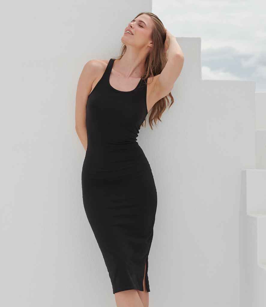 SF Clothing Ladies Racer Back Midi Dress | Black - Lancashire Teamwear