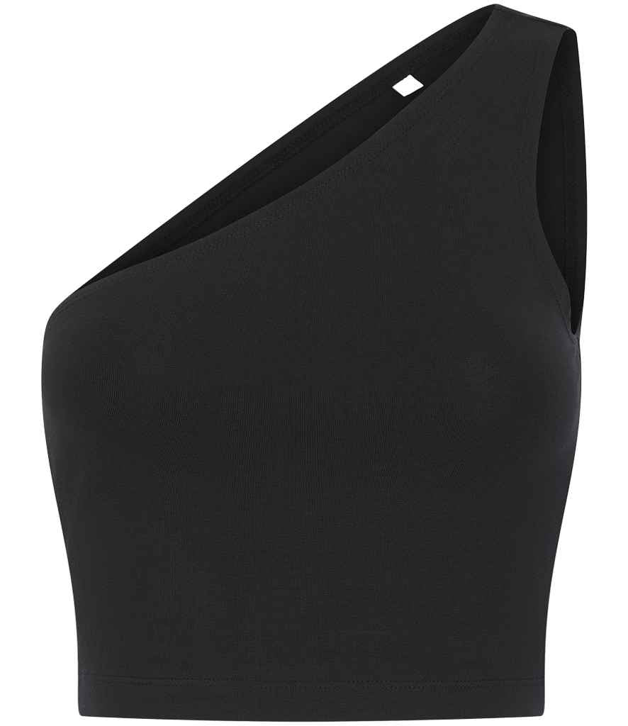 SF Clothing Ladies One Shoulder Top Black