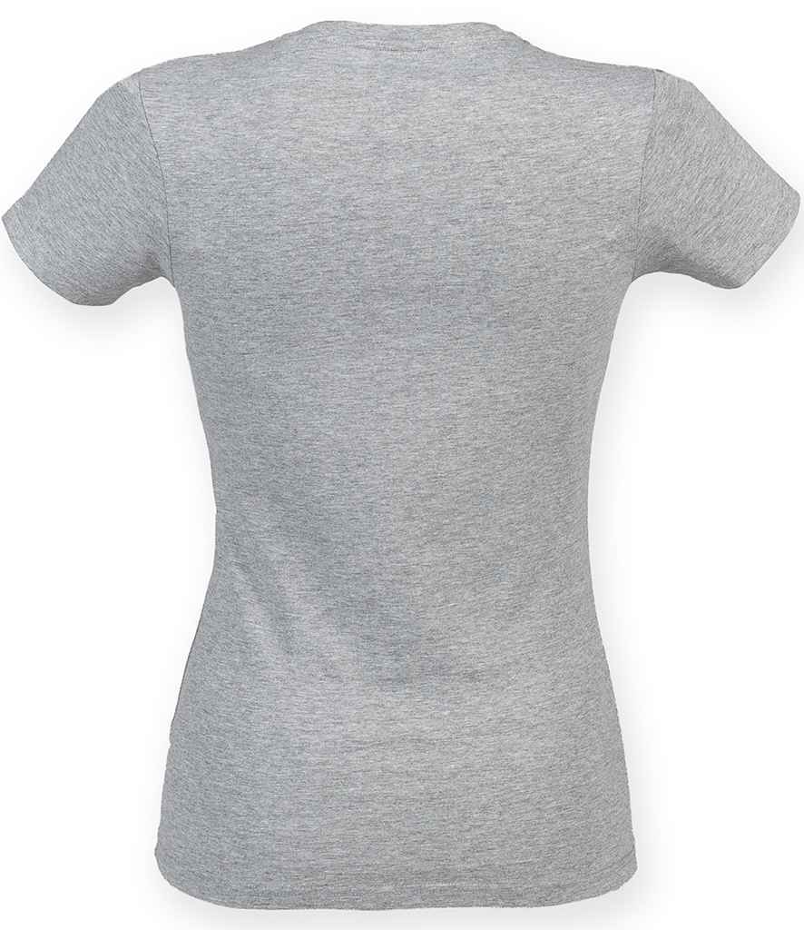 SF Clothing Ladies Feel Good Stretch T-Shirt | Heather Grey - Lancashire Teamwear