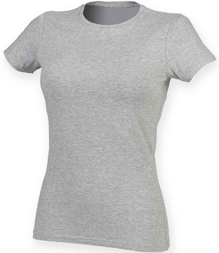 SF Clothing Ladies Feel Good Stretch T-Shirt Heather Grey