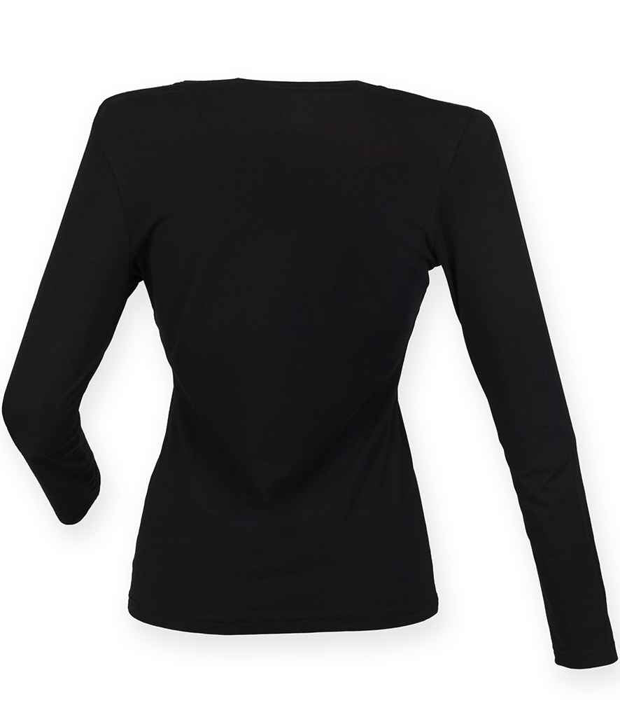 SF Clothing Ladies Feel Good Long Sleeve Stretch T-Shirt | Black - Lancashire Teamwear