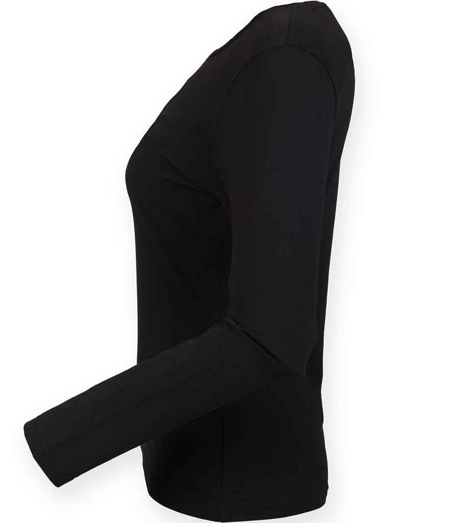 SF Clothing Ladies Feel Good Long Sleeve Stretch T-Shirt | Black - Lancashire Teamwear
