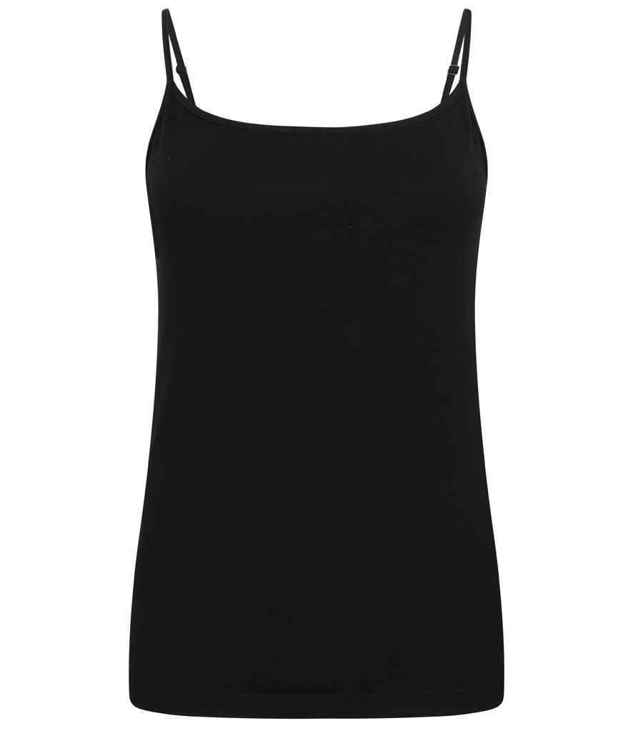 SF Clothing Ladies Feel Good Stretch Spaghetti Vest Black