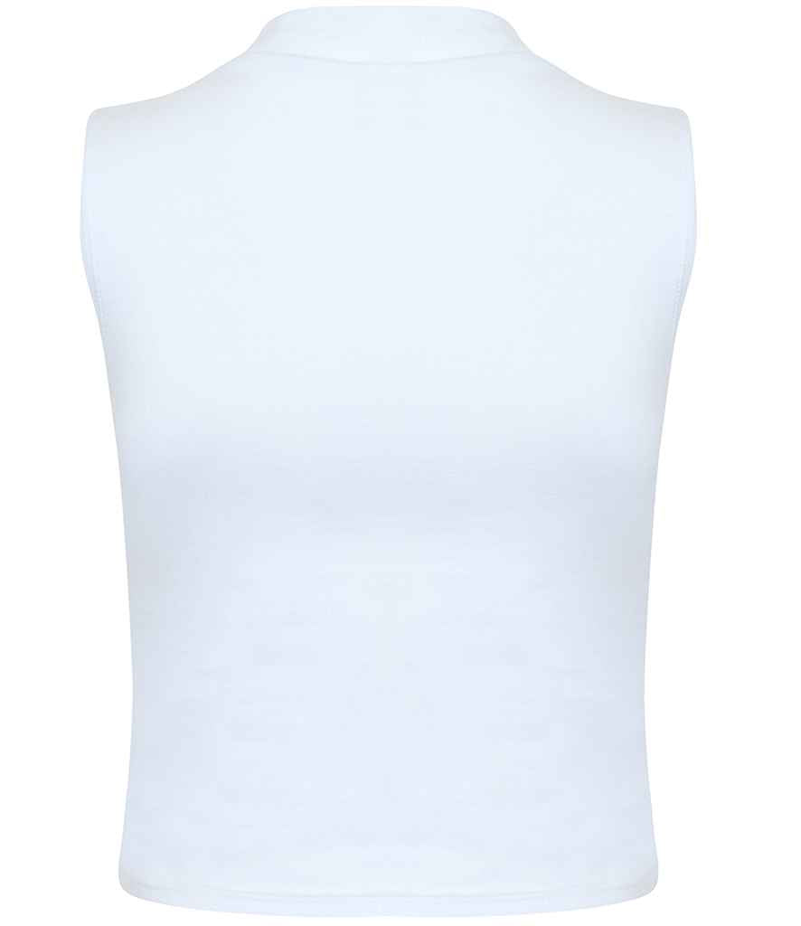 SF Clothing Ladies High Neck Crop Vest | White T-Shirt - Lancashire Teamwear