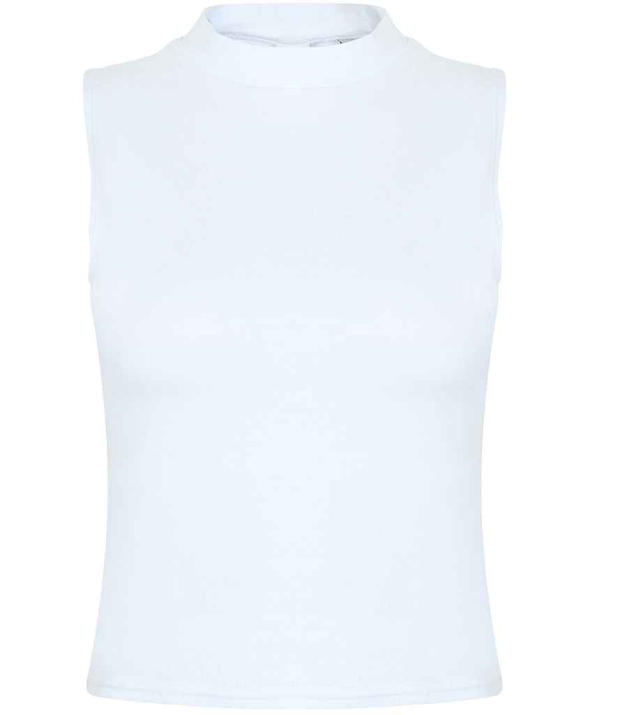 SF Clothing Ladies High Neck Crop Vest | White T-Shirt - Lancashire Teamwear