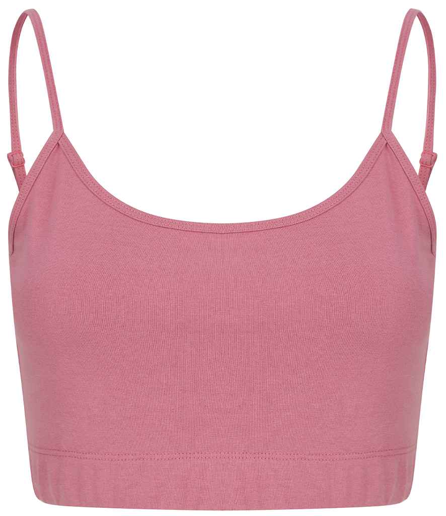 SF Clothing Ladies Sustainable Fashion Cropped Cami Vest Top Dusky Pink