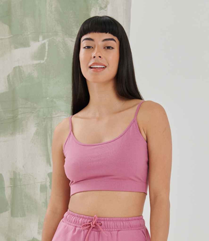 SF Clothing Ladies Sustainable Fashion Cropped Cami Vest Top | Dusky Pink T-Shirt - Lancashire Teamwear