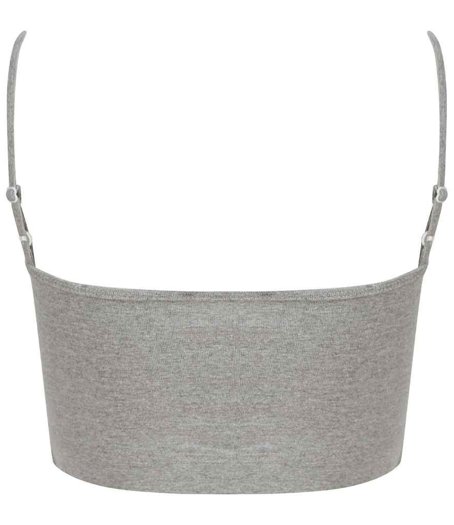 SF Clothing Ladies Sustainable Fashion Cropped Cami Vest Top | Heather Grey T-Shirt - Lancashire Teamwear