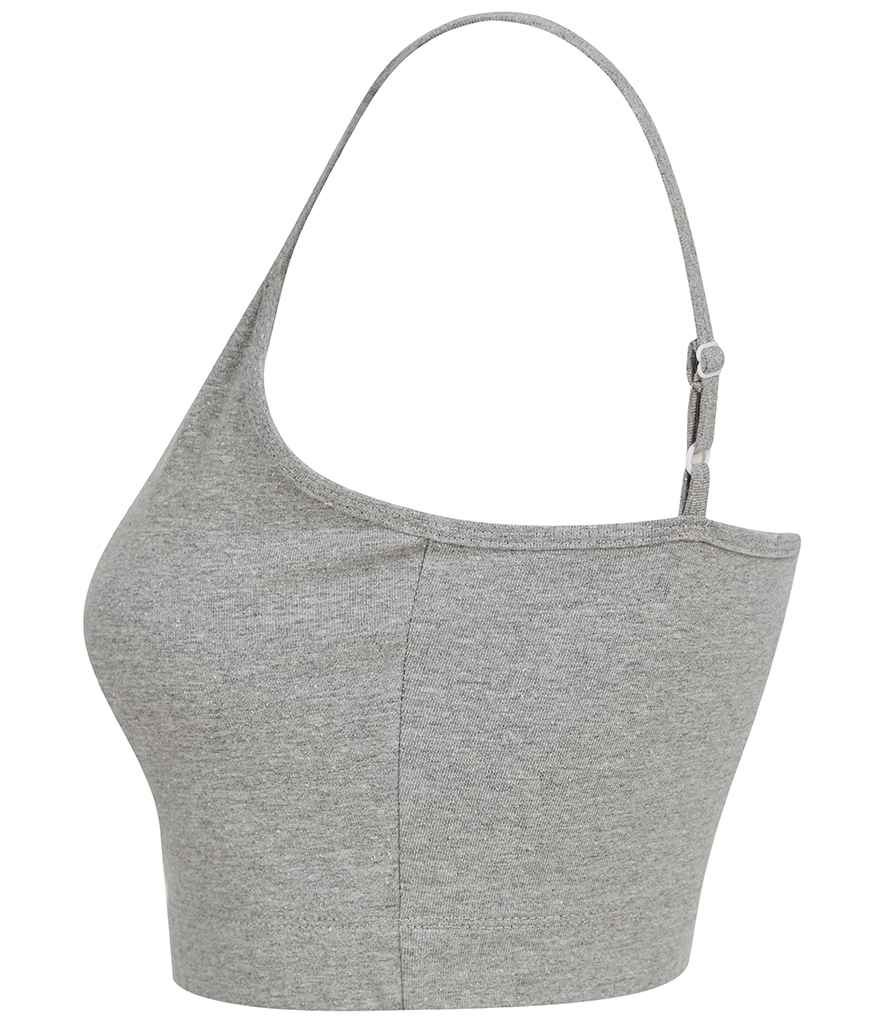 SF Clothing Ladies Sustainable Fashion Cropped Cami Vest Top | Heather Grey T-Shirt - Lancashire Teamwear