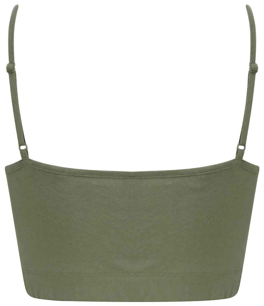 SF Clothing Ladies Sustainable Fashion Cropped Cami Vest Top | Khaki T-Shirt - Lancashire Teamwear