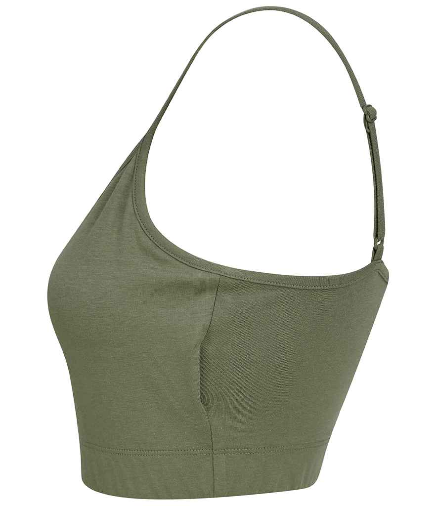 SF Clothing Ladies Sustainable Fashion Cropped Cami Vest Top | Khaki T-Shirt - Lancashire Teamwear