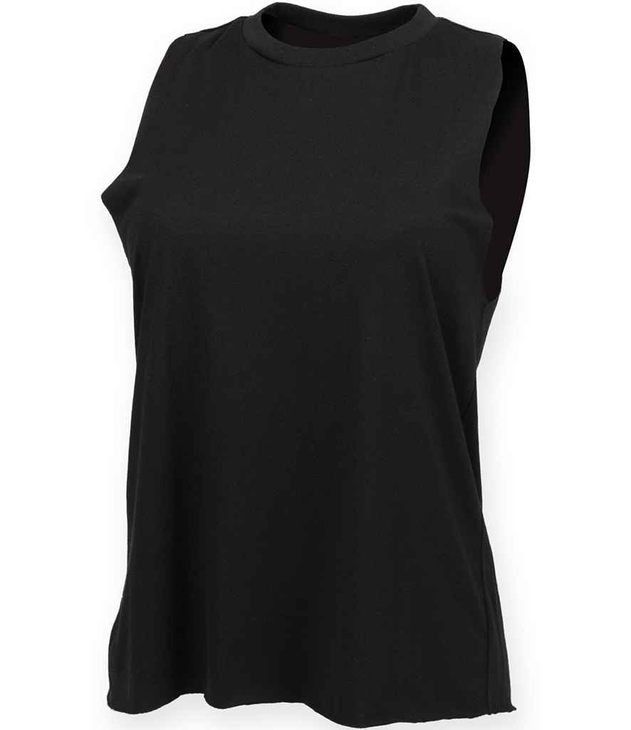 SF Clothing Ladies High Neck Vest Black