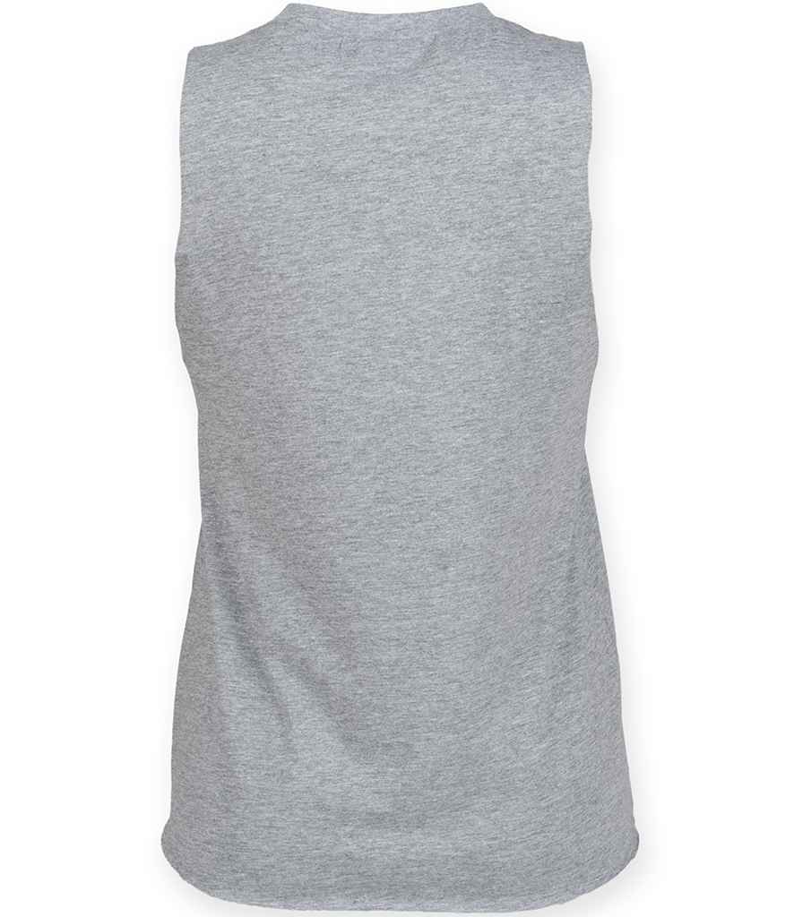 SF Clothing Ladies High Neck Vest | Heather Grey T-Shirt - Lancashire Teamwear