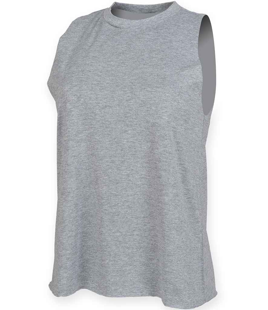 SF Clothing Ladies High Neck Vest Heather Grey