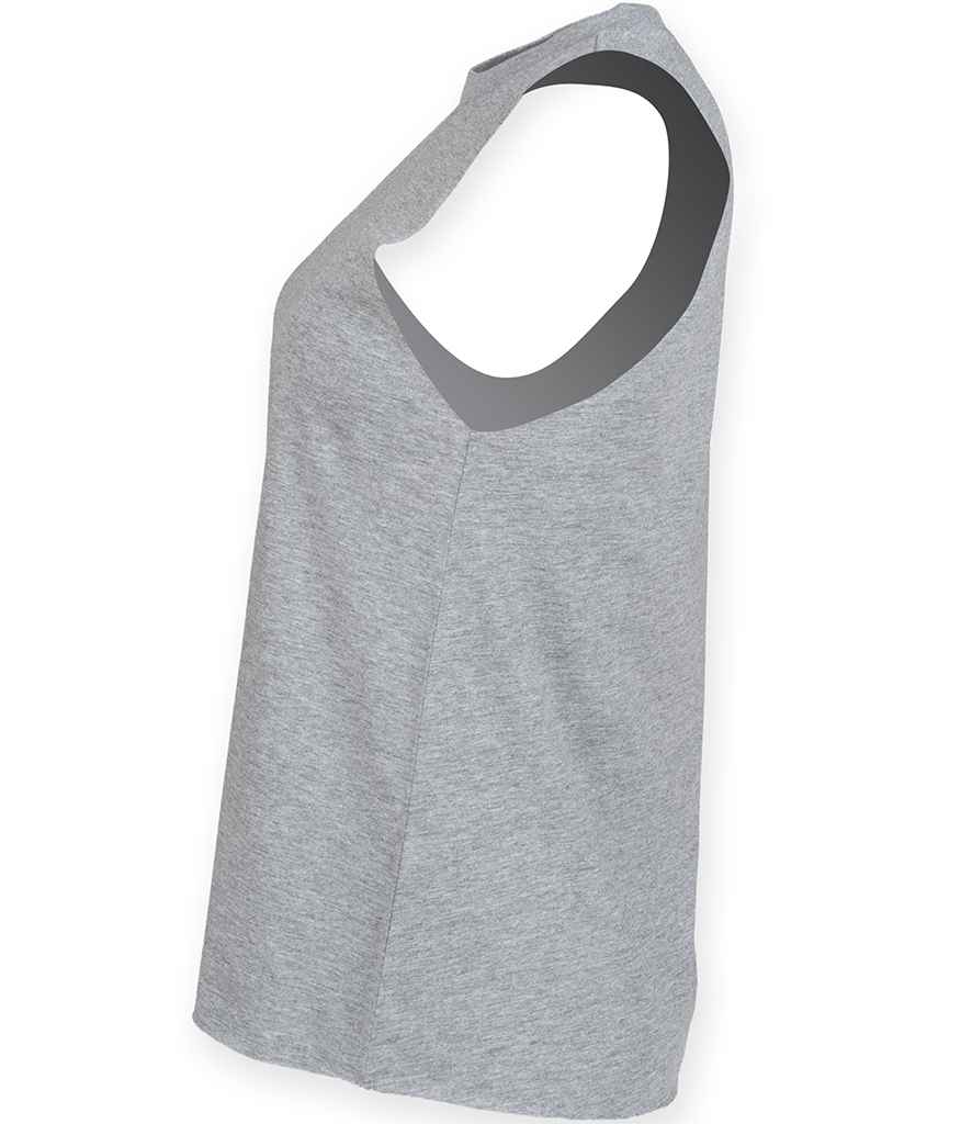SF Clothing Ladies High Neck Vest | Heather Grey T-Shirt - Lancashire Teamwear